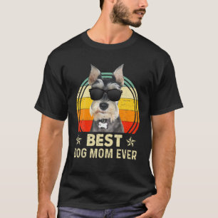 Beste Mama Hund je Miniatur Schnauzer Muttertag T-Shirt