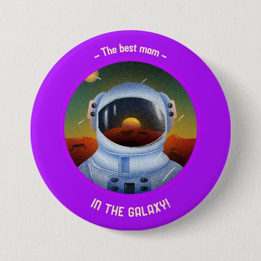 Beste Mama im Galaxy Button - Muttertag (Vorderseite)