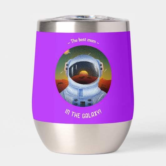 Beste Mama im Galaxy Stemless Wine Tumbler (Vorderseite)