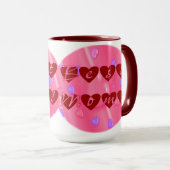 Beste Mama im Herzen Tasse (VorderseiteRechts)