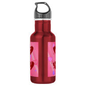 Beste Mama im Herzen Trinkflasche (Rückseite)