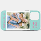 Beste Mama im Universe Custom Foto | Minzrosa Case-Mate iPhone Hülle (Rückseite (Horizontal))