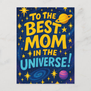 Beste Mama im Universum - Kosmischer Muttertag Feiertagspostkarte