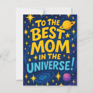 Beste Mama im Universum - Kosmischer Muttertag Postkarte