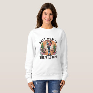 Beste Mama im Wild West Retro Cowgirl Geschenk Sweatshirt