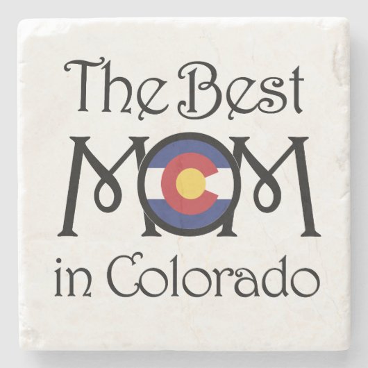 Beste Mama in Colorado Steinuntersetzer (Vorderseite)