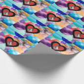 Beste Mama in den farbenfrohen Wolken Trendy Chic Geschenkpapier (Ecke)