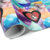 Beste Mama in den farbenfrohen Wolken Trendy Chic Geschenkpapier (Rolleneckpunkt)