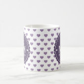 Beste Mama in den Herzen und im Kreis der Violette Kaffeetasse (Mittel)