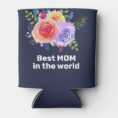 Beste Mama in den Rose der Wasserfarbenwelt Dosenkühler (Vorderseite)