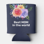 Beste Mama in den Rose der Wasserfarbenwelt Dosenkühler (Rückseite)