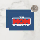 Beste Mama in der Galaxie Mitteilungskarte (Vorderseite/Rückseite Beispiel)
