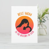 Beste Mama in der Geschichte des T - Shirt Einladung (Stehend Vorderseite)