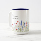 Beste Mama in der Tasse mit farbenfroher Wildblume (Vorderseite Links)