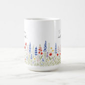 Beste Mama in der Tasse mit farbenfroher Wildblume (Mittel)