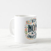 Beste Mama in der Universum-Tasse Kaffeetasse (Vorderseite Links)