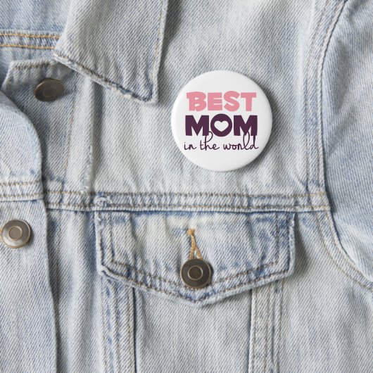 Beste Mama in der Welt, glückliches Button (Beispiel)