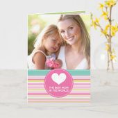 Beste Mama in der Welt - Modefarben Karte (Gelbe Blume)