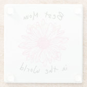 Beste Mama in der Welt Rosa Blüte Glasuntersetzer (Rückseite)