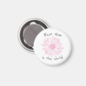 Beste Mama in der Welt Rosa Blüte Magnet (Vorderseite/Rückseite)