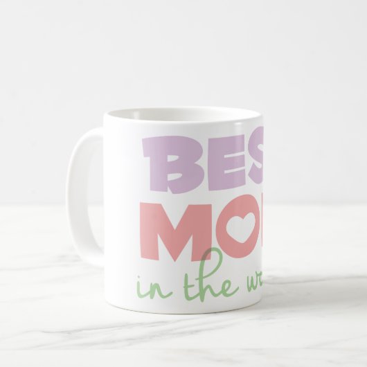 Beste Mama in der WeltTasse Kaffeetasse (Vorderseite Links)