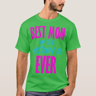 Beste Mama in Rosa und Blau T-Shirt