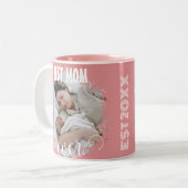 Beste Mama je 20xx Foto Zweifarbige Tasse (Vorderseite Links)