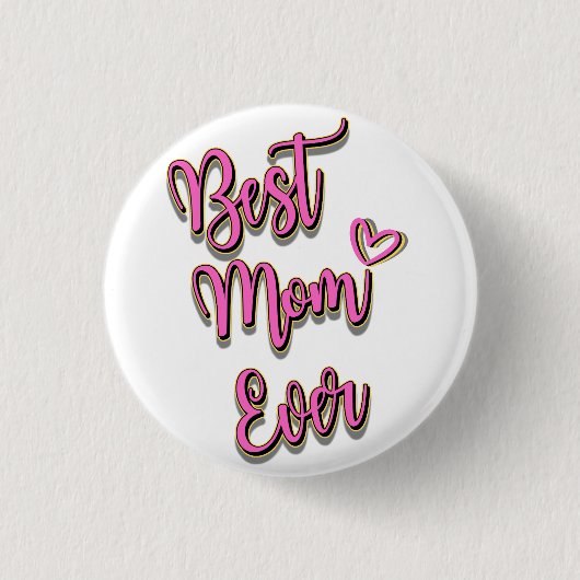 Beste Mama je 3 cm Abzeichen Button (Vorderseite)