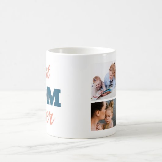 Beste Mama je 4 Foto Collage Anpassen von Fotos Kaffeetasse (Mittel)