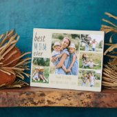 Beste Mama je 5 Fotomaterial Personalisiert Stone Fotoplatte (Seite)