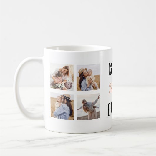 Beste Mama je | 5 Square Fotos Kaffee Tasse (Links)