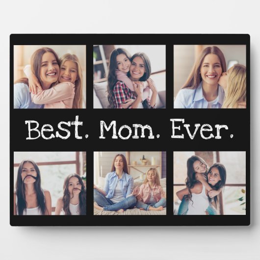 Beste Mama je 6 Foto Collage Personalisiert Spaß Fotoplatte (Vorderseite)