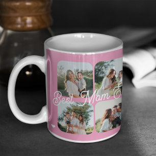 Beste Mama je 7 Foto Collage personalisiert Kaffeetasse