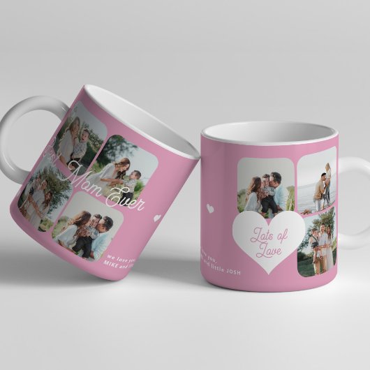 Beste Mama je 7 Foto Collage personalisiert Kaffeetasse
