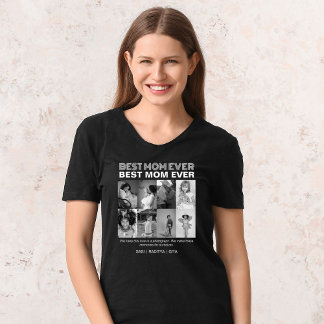 Beste Mama je 8 benutzerdefiniertes Schwarz-Weiß-F T-Shirt