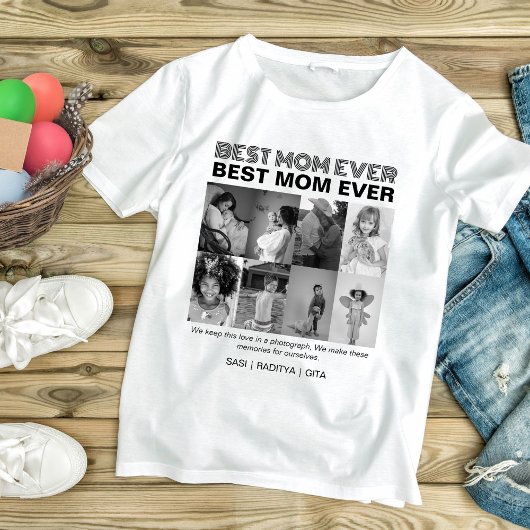 Beste Mama je 8 benutzerdefiniertes Schwarz-Weiß-F T-Shirt