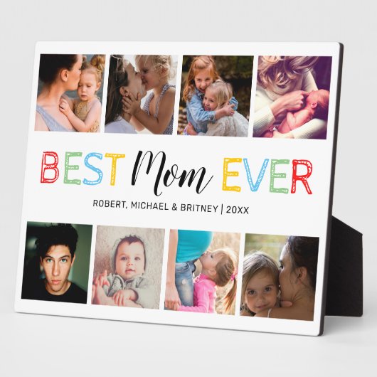Beste Mama je 8 Foto Collage Plaque Fotoplatte (Seite)
