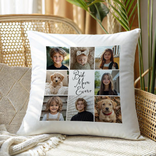 Beste Mama je 8 Foto Collage Throw Kissen