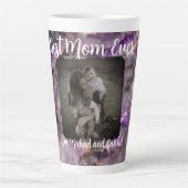 Beste Mama je Abstrakter lila Quarzmarmor Milchtasse (Vorderseite)