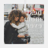 Beste Mama je | Angebot und Foto Ornament Aus Glas (Rückseite)