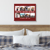 Beste Mama je anpassbare Maroon-FotoCollage Leinwanddruck (Insitu (Schlafzimmer))