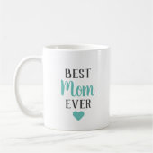 Beste Mama je Aqua Script Mütter Tag Kaffeetasse (Links)