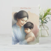 Beste Mama je Aquarellbilder Einladung (Stehend Vorderseite)