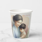 Beste Mama je Aquarellbilder Pappbecher (Vorderseite)