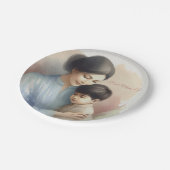 Beste Mama je Aquarellbilder Pappteller (Schrägansicht)