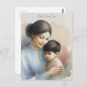 Beste Mama je Aquarellbilder Postkarte (Vorne/Hinten)