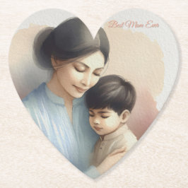 Beste Mama je Aquarellbilder Untersetzer