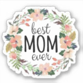 Beste Mama je Aufkleber (Vorderseite)