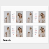 Beste Mama je - Aufkleber für Personalisiertes Fot (Blatt)