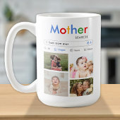 Beste Mama je Baby Kinder Niedliche Fotosammlung s Kaffeetasse